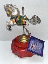 Vintage 1984 Carved Schmid CAROUSEL HORSE MUSIC BOX Dont Cry For Me Argentina