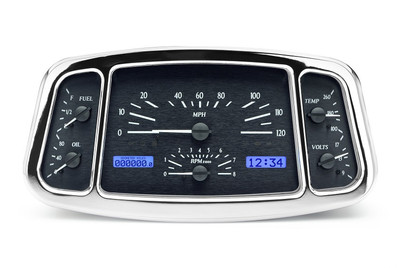 Dakota Digital 33-34 Ford Car Analog Gauge System w/bezel Black Blue VHX-33F-K-B