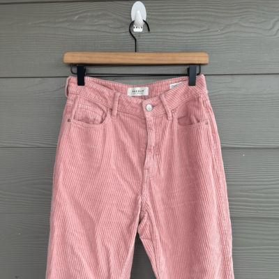 Pacsun pink high rise corduroy mom jeans
