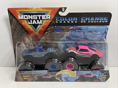 Monster Jam 2020 1:64 Color Change 2-Pack  BLUE THUNDER vs FULL Charge , NEW!