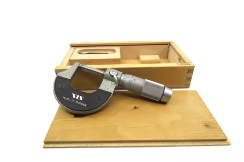 VIS Disc Micrometer 0-1" .001"  In Wood Box Poland
