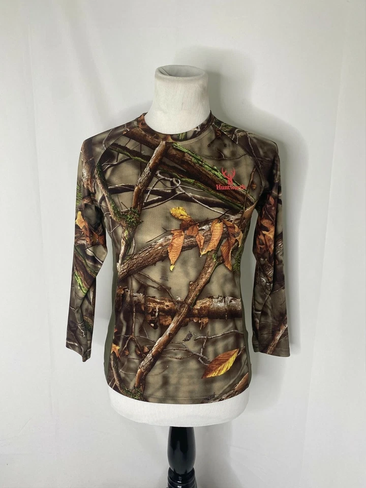 Girl's Large Shirt Huntworth Green Camouflage Big Ten Evo Long Sleeve - Image 2 of 4