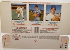 1975 Hostess Complete Box Seaver HOF, Speier,  Blyleven Mets Twins Giants #73-75