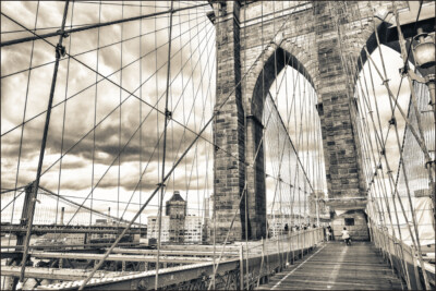 VINYL Fototapete XXL TAPETE Brooklyn Bridge NY 731