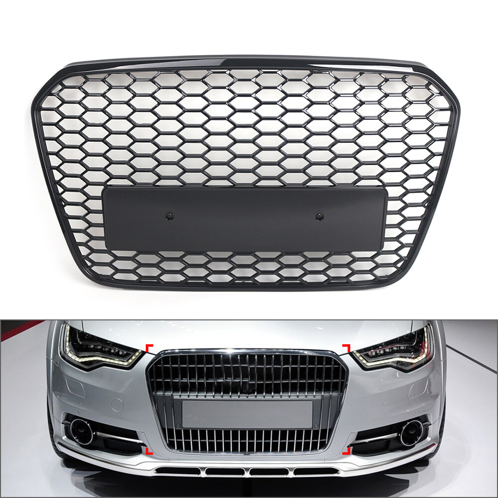 Front Bumper Radiator Grille Mesh Grill Fit For Audi A6 S6 C7 US EU 2012-15
