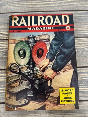 Vintage June 1942 Railroad Magazine With Illustrated Features & Advertisements