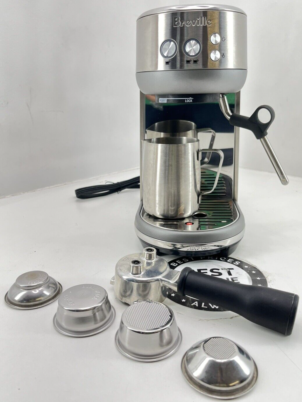 Breville The Bambino Stainless Steel Espresso Coffee Machine BES450BSS