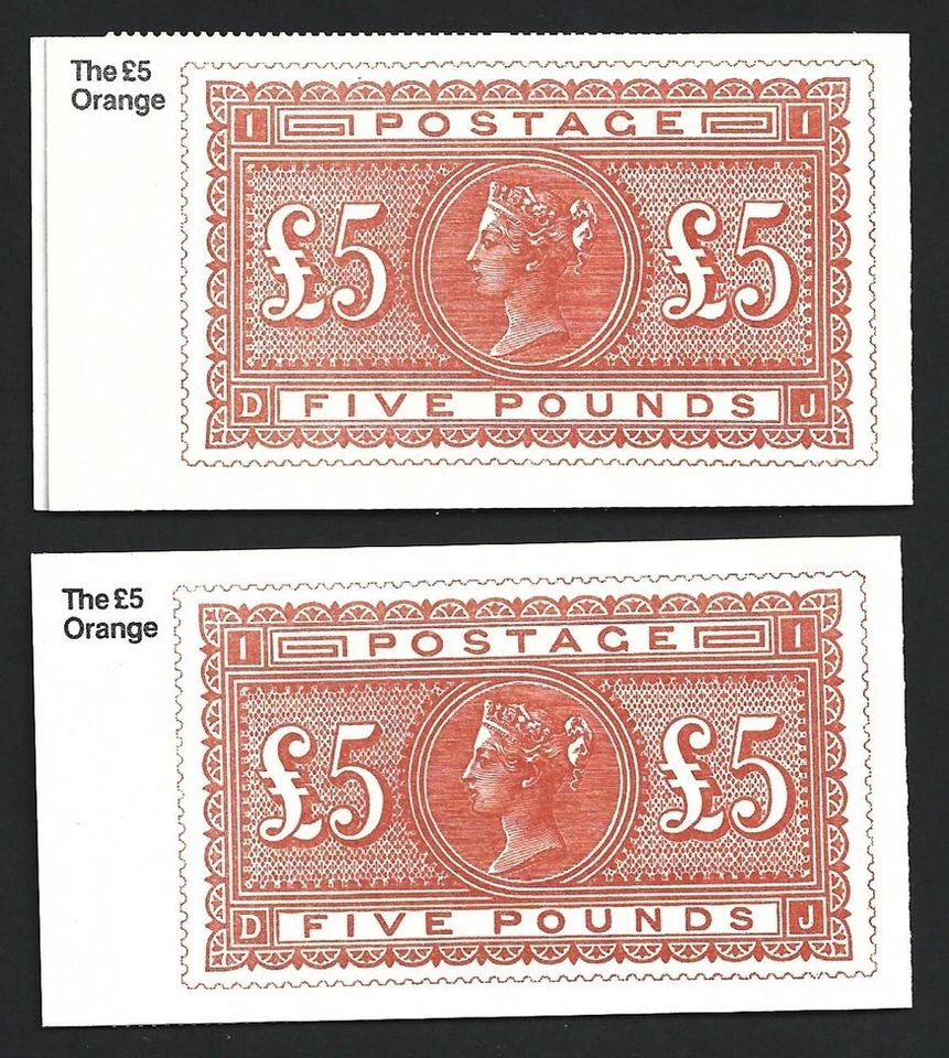 Great Britain GB 1982-83 £1.43 The £5 Orange booklets (2) SG FN5A & FN5B Foto 3 de 3