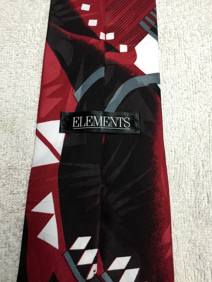 CORBATA ELEMENTS HOMBRE ROJO GRIS NEGRO 4 X 59 Foto 4 de 4