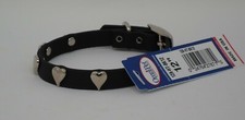 12A ZETA 1/2" BY 12" BLACK W / HEART CONCHOS MADE IN USA