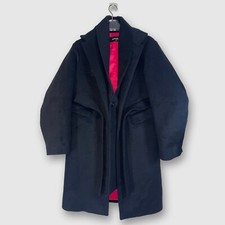 Dsquared2 | Black Wool Belted Sculptural Embe...