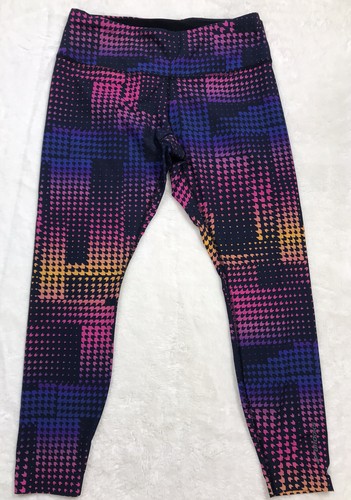 Brooks Running Drilayer Leggings M Bright Graphic 80s Print Pink Blue  Purple | eBay