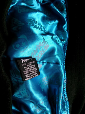 Veste Blouson Demi-saison STEREO PANDA Noir, Doublure Turquoise - Taille M (48/50) - Occasion Très Bon état
