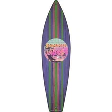 Summer Vibes Metal 2"x8" Surfboard Magnet Fridge Refrigerator Home Kitchen