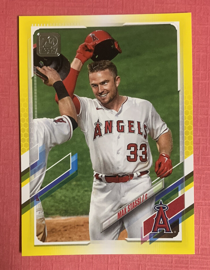 Max Stassi 2021 Topps Series 1 Walgreens Yellow #168 Los Angeles Angels