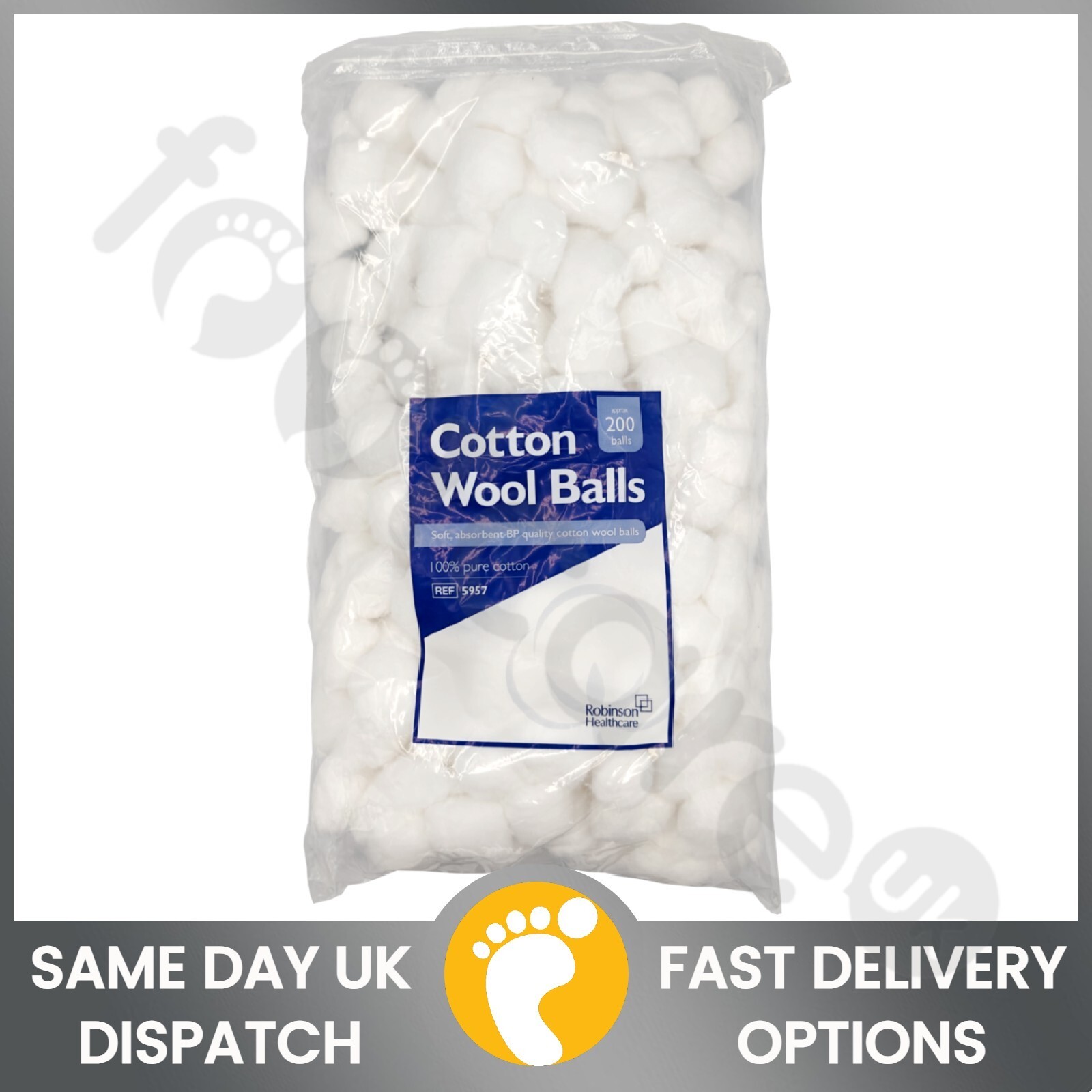 Große Wattebällchen 200er Pack weiche saugfähige Baumwolle medizinisches Make-up & Beauty