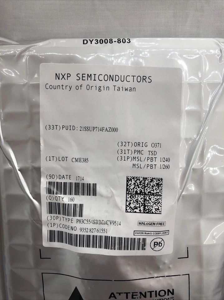 NXP Semiconductor 160 Ct, 8-Bit P83C554SBBDCV9514 MCU, ROM 16kB (16k x 8) 16MHz - Image 2 of 4