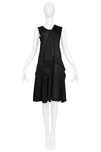 Junya Watanabe, ABITO VINTAGE JUNYA WATANABE COMME DES GARCONS NERO NYLON PIEGHE TANK 1996
