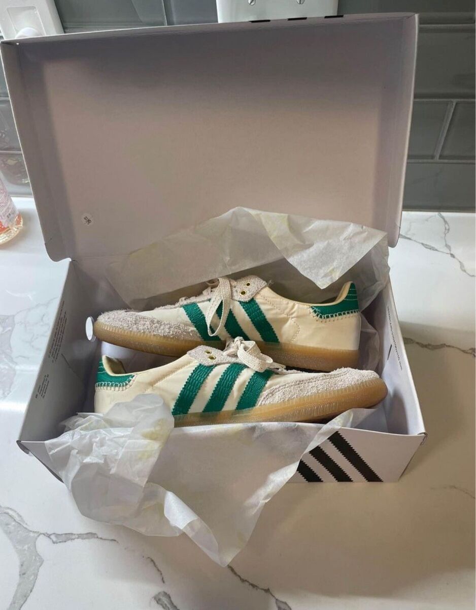 Size 6 - adidas Samba x Wales Bonner Cream White Bold Green Size 6 - adidas Samba x Wales Bonner Cream White Bold Green