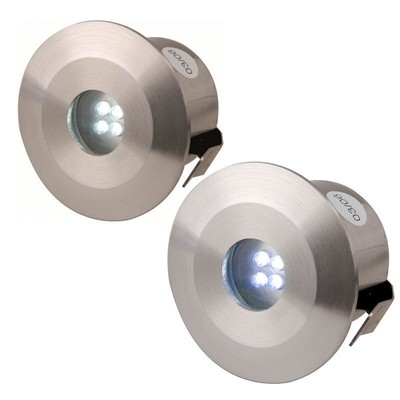 KnightsBridge IP44 LED Deck Light Kits Edelstahl blau/weiß Licht 4er Pack