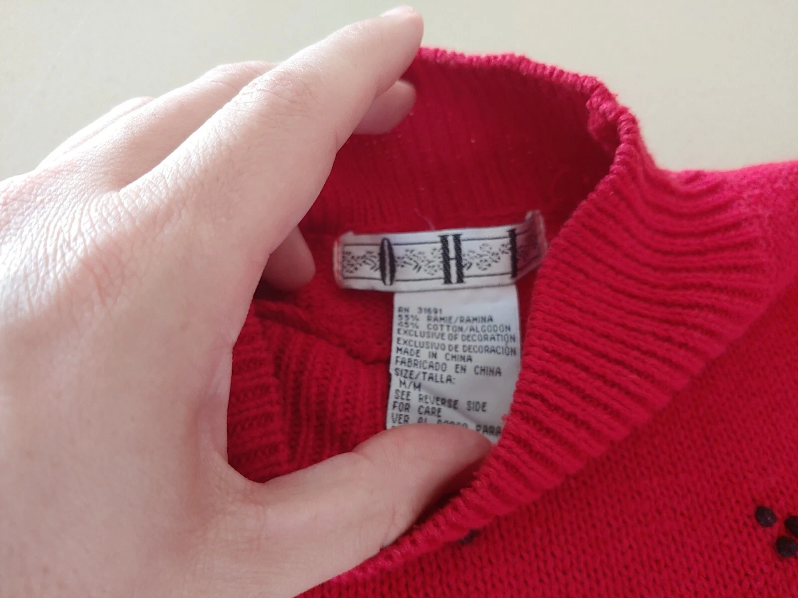 Vintage 3d Christmas Sweater Ugly Mock Turtleneck Pullover Gift Tree Train M