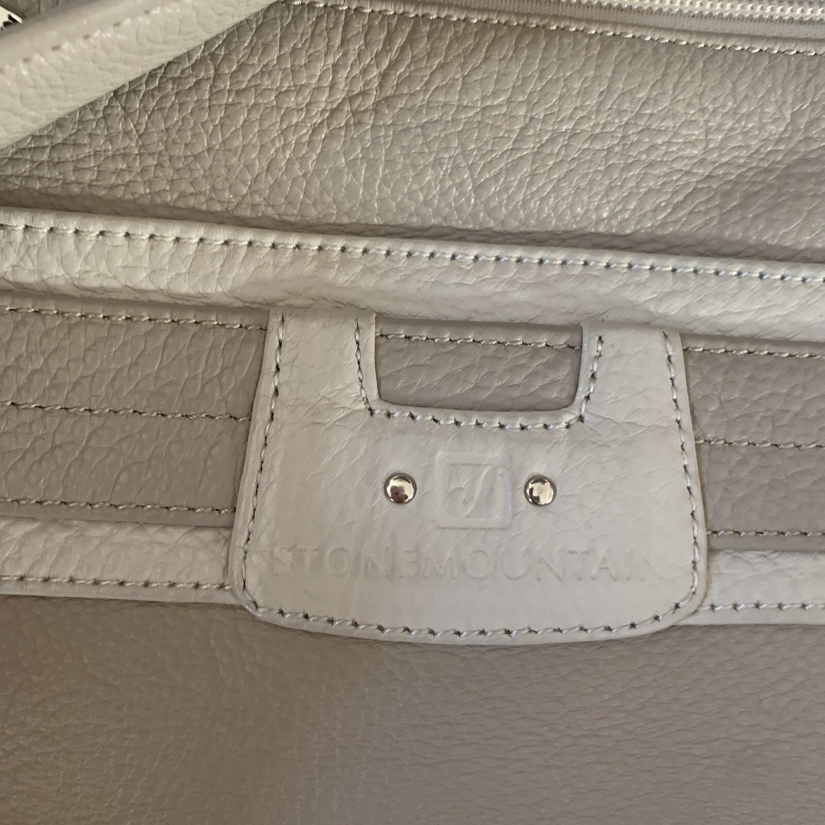 Stone Mountain Tan Soft Pebbled Leather Slingback Bag Stone Mountain Leather Exterior Beige Bags & Handbags for  main image 2