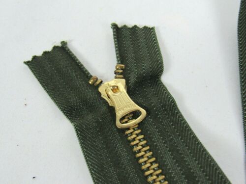 Vtg NOS 40s 50s 18" Conmar Conmatic Bell Zipper HBT Military Non Separating WW2 - Picture 1 of 5