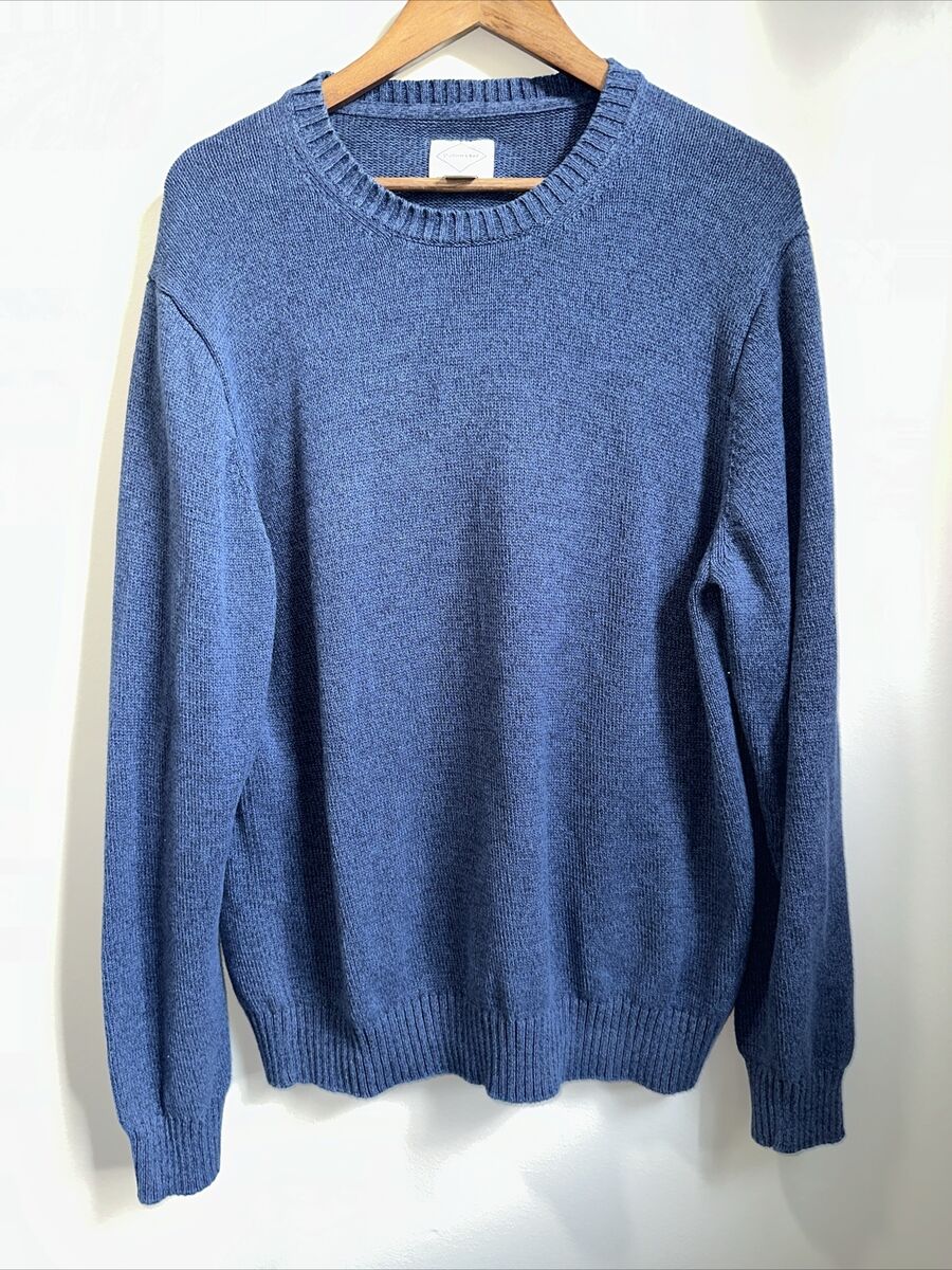 St. John's Bay Sweater Men's XL Dark Blue Crew Neck Long St. John's Bay Sweater Men's XL Dark Blue Crew Neck Long