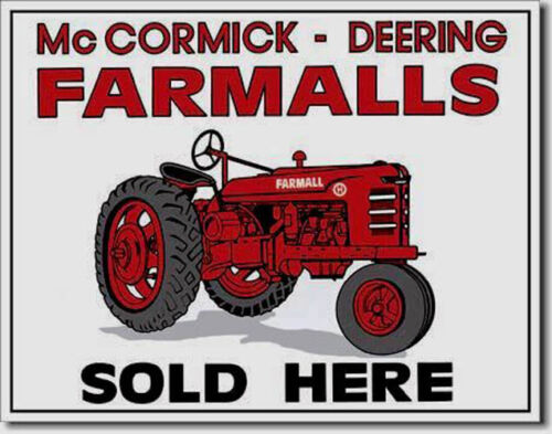 Oldtimer Traktor Schild Mc Cormick Farmall IHC Deering Poster Trecker *720 - Bild 1 von 3