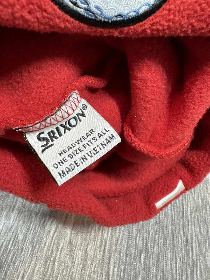 Srixon Beanie Hat Cap Mens Red Fleece Golf Retro Vintage Outdoors Winter Snow b - Image 4 of 4
