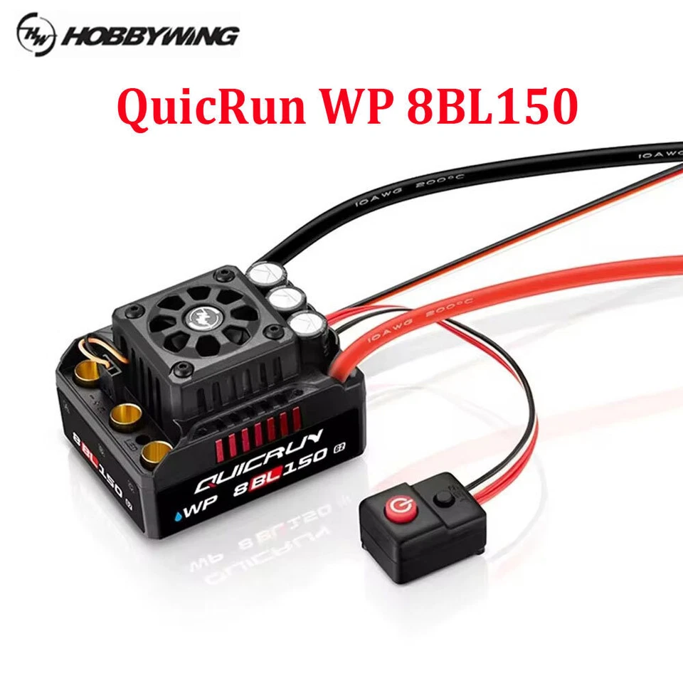 Hobbywing QuicRun WP 8BL150 G2 150A 3-6S Lipo ESC para Monster Truck RC 1/8 Foto 2 de 4