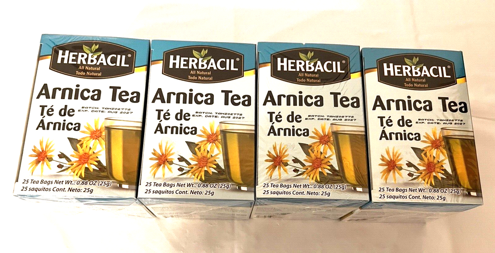 Herbacil Arnica Tea. Herbal Infusion. Natural Pain & Inflammation Relief 25 Bags