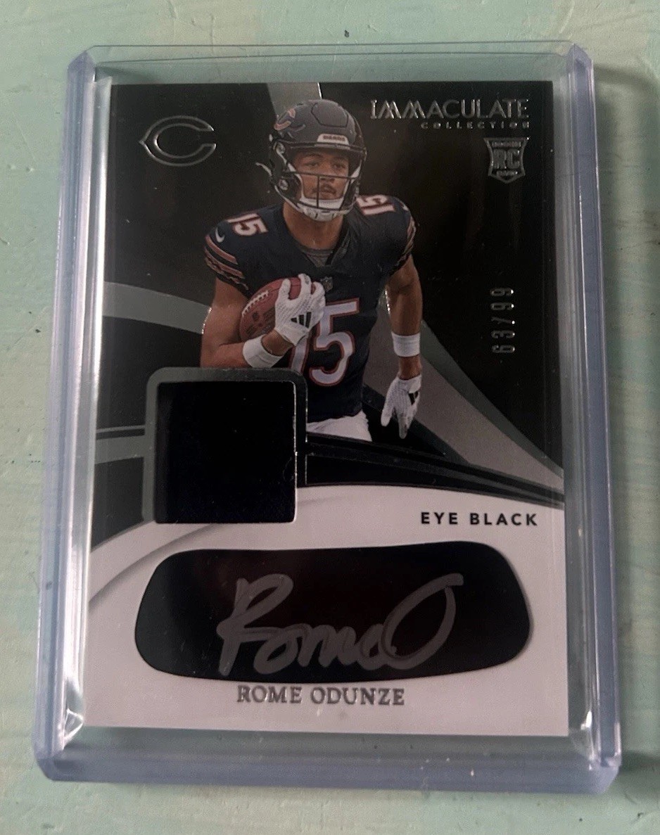 2024 Immaculate Eye Black Auto /99 Rome Odunze RPA 🔥 🔥