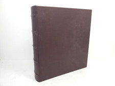 COACH Photo Book Brown Leather Window Frame 4x6 Picture Album Holds 48 OEM