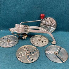 VTG MCM Mouli France Salad Maker Manual Shredder/W 5 Blades
