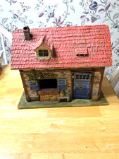 1920-1930S GERMAN ELASTOLIN COTTAGE DOLLHOUSE WITH OPENING FRONT DOOR AND BACK