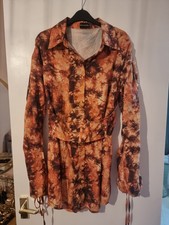 PrettyLittleThing Corset Detail Shirt Dress Size 14