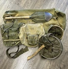 Vintage 1940s WW2 Military Army Canvas Lot Bags First Aid Hatchet