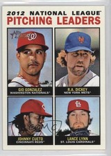 2013 Heritage League Leaders Gio Gonzalez RA Dickey Johnny Cueto Lance Lynn 2u3