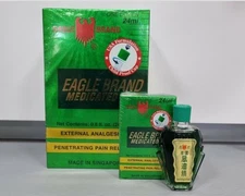 12 x Eagle Brand Medicated Oil 0.8 Oz - 24 ml Bottle Dau Xanh Con O (1 Dozen)