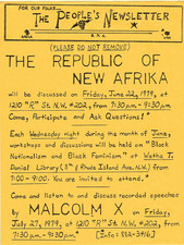 Black Nationalism~Vintage 1979 African American Flyer~RNA~Inspired by Malcolm X