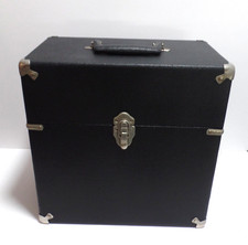 Vintage Black Record Vinyl Carrying Case 12" LP NICE Holds 20-25
