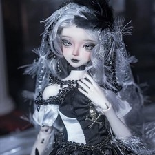 1/4 BJD Doll Face Makeup Nude Jinsya Subculture Zombie Bride Dark Gothic Girl