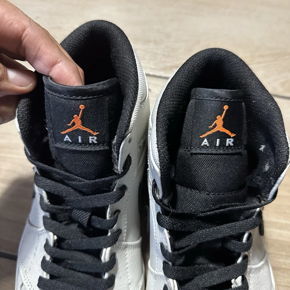 RARO Air Jordan 1 Mid SE Light Bone Sail Cuero Lona Unisex 852542-002 Talla 9.5 Foto 4 de 4