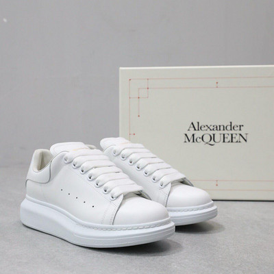 Alexander McQueen Oversized White Leather Low Top Sneakers Unisex