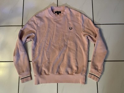 Fred Perry Sweatshirt Mens Medium Chalky Pink Crew Neck Sweater