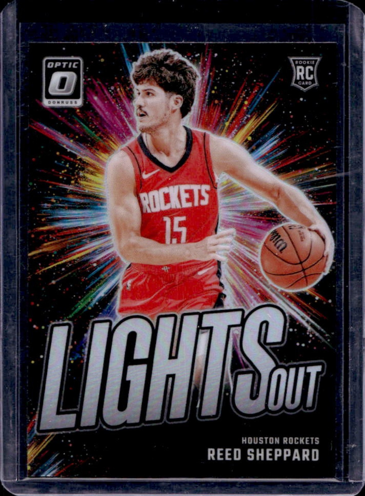 2024-25 Donruss Optic Reed Sheppard Lights Out RC Holo #13 Rockets