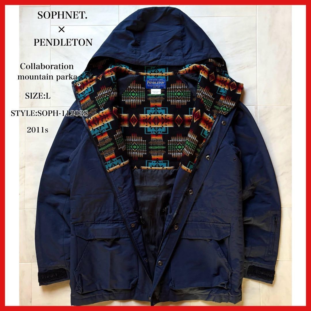 Sofnet Pendleton Mountain Parka Navy L Size -Coll… - image 1