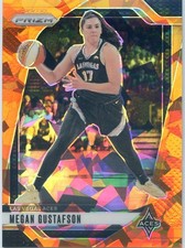 2024 Panini Prizm WNBA MEGAN GUSTAFSON #78 ORANGE ICE PRIZM ACES