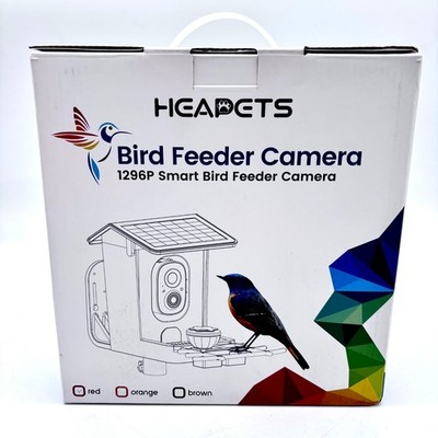 Heapets 1926P Wi-Fi AI Bird Feeder Camera- Red